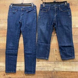 Bundle of Two Pair Loft Jeans & Capris Size 000 Petite